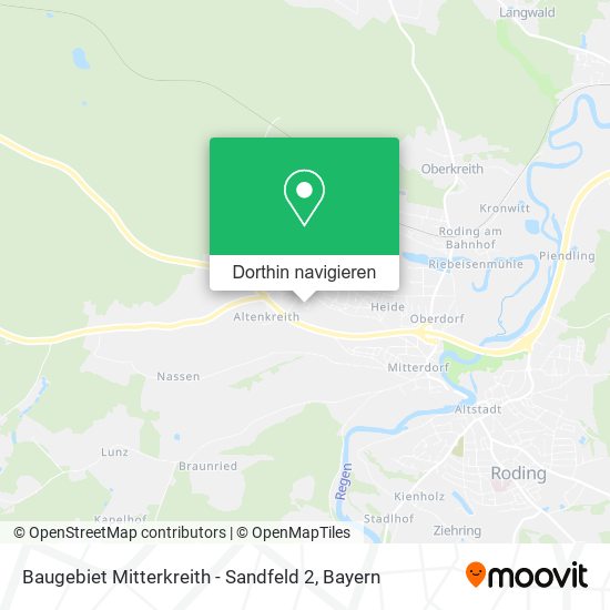 Baugebiet Mitterkreith - Sandfeld 2 Karte