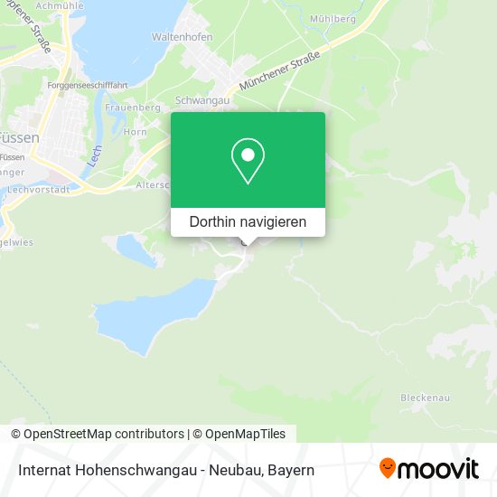 Internat Hohenschwangau - Neubau Karte