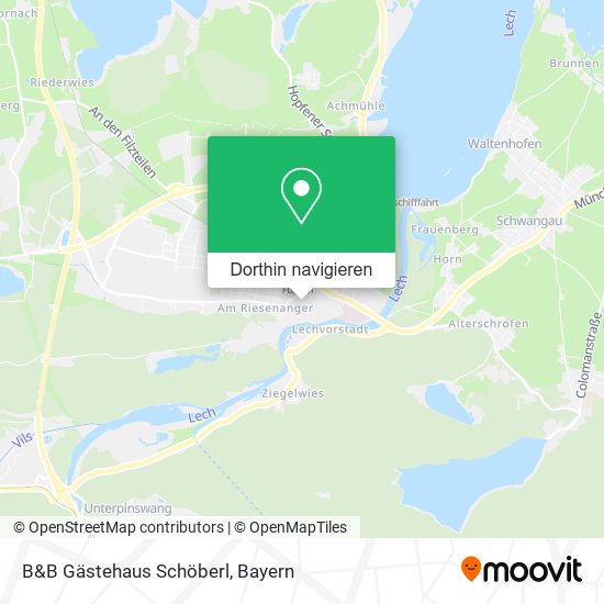 B&B Gästehaus Schöberl Karte