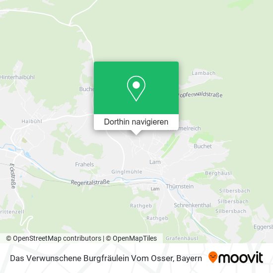 Das Verwunschene Burgfräulein Vom Osser Karte
