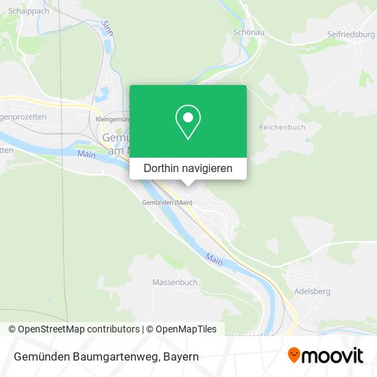 Gemünden Baumgartenweg Karte