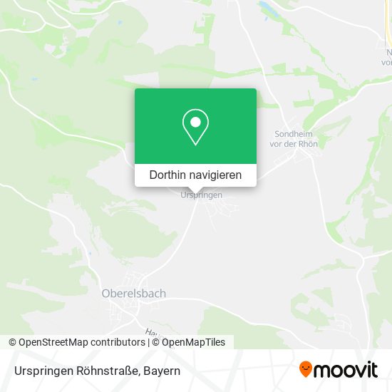 Urspringen Röhnstraße Karte