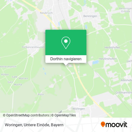 Woringen, Untere Einöde Karte