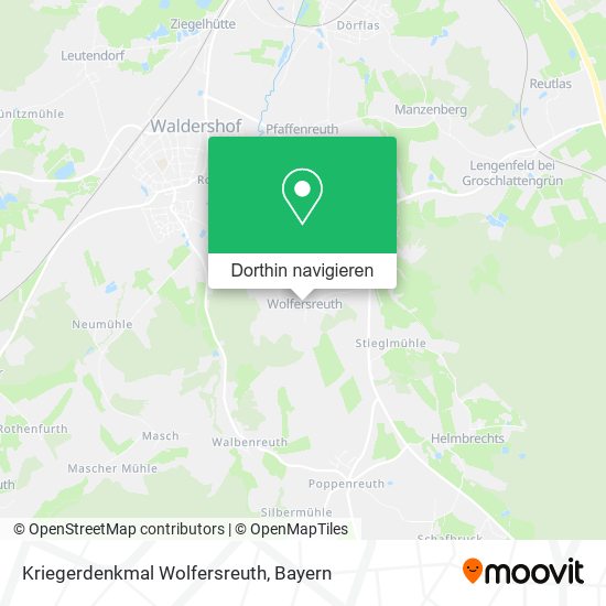 Kriegerdenkmal Wolfersreuth Karte