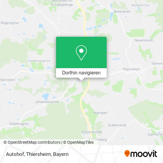 Autohof, Thiersheim Karte