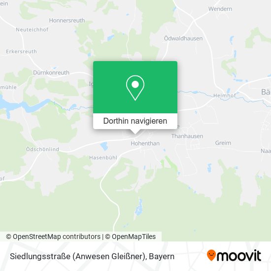 Siedlungsstraße (Anwesen Gleißner) Karte