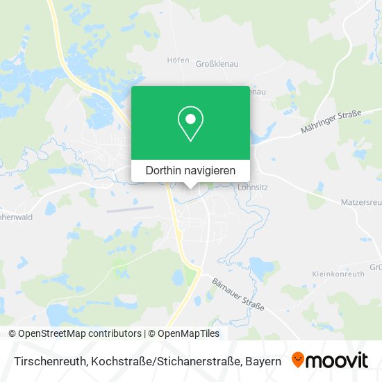 Tirschenreuth, Kochstraße / Stichanerstraße Karte