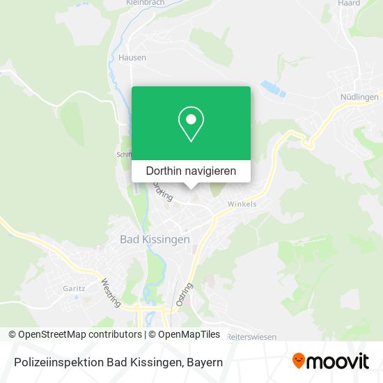 Polizeiinspektion Bad Kissingen Karte
