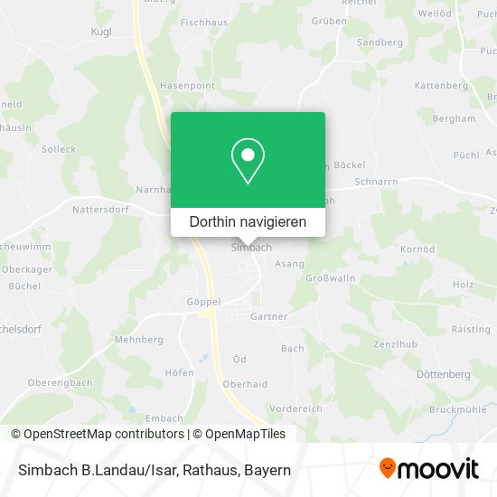 Simbach B.Landau/Isar, Rathaus Karte