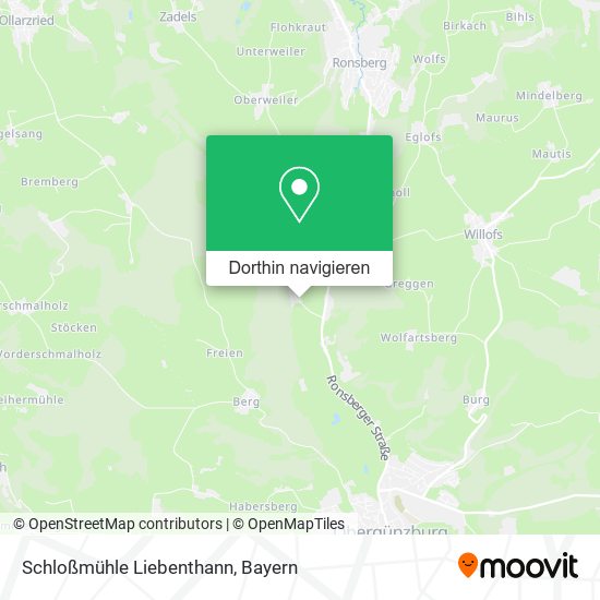 Schloßmühle Liebenthann Karte