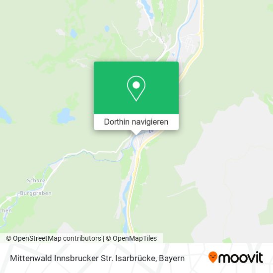 Mittenwald Innsbrucker Str. Isarbrücke Karte