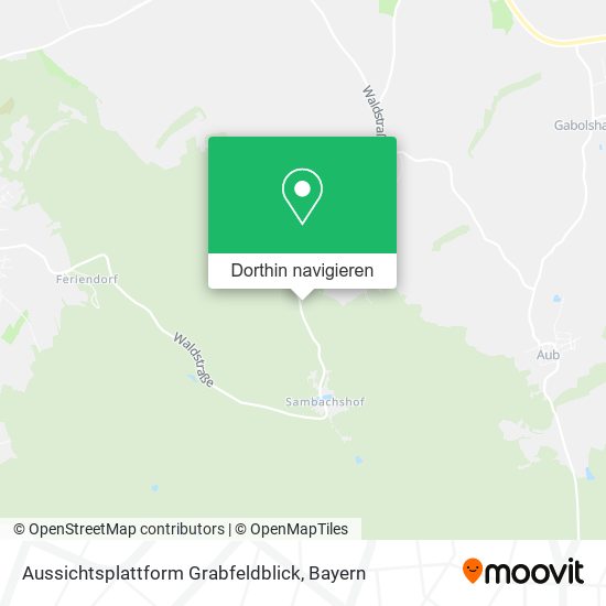 Aussichtsplattform Grabfeldblick Karte