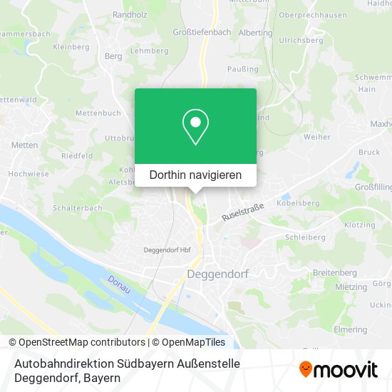Autobahndirektion Südbayern Außenstelle Deggendorf Karte