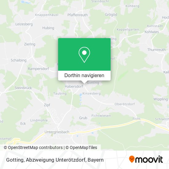 Gotting, Abzweigung Unterötzdorf Karte