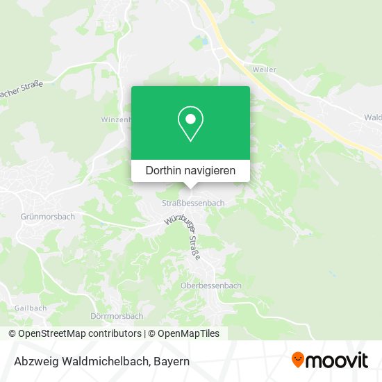 Abzweig Waldmichelbach Karte