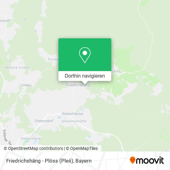 Friedrichshäng - Plöss (Pleš) Karte