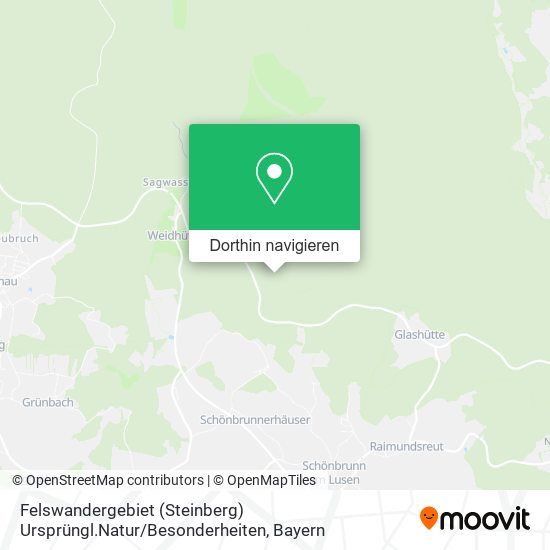 Felswandergebiet (Steinberg) Ursprüngl.Natur / Besonderheiten Karte