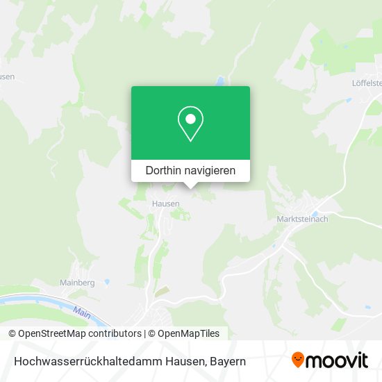 Hochwasserrückhaltedamm Hausen Karte