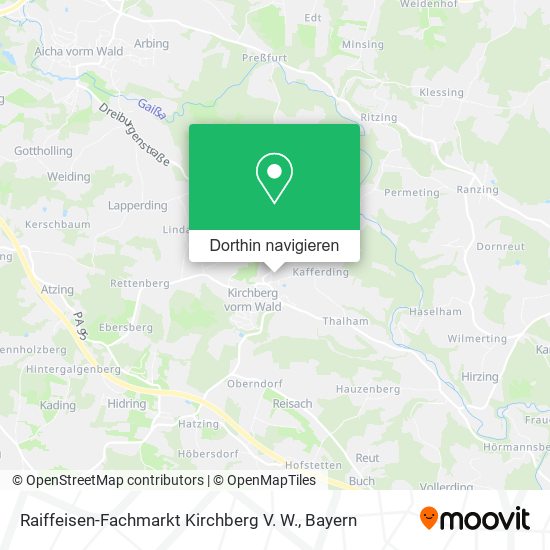 Raiffeisen-Fachmarkt Kirchberg V. W. Karte