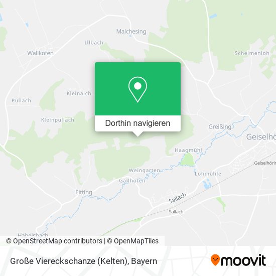 Große Viereckschanze (Kelten) Karte