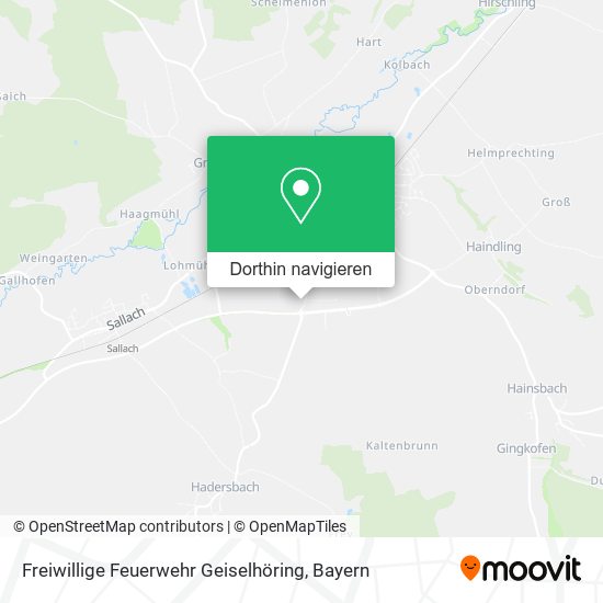 Freiwillige Feuerwehr Geiselhöring Karte