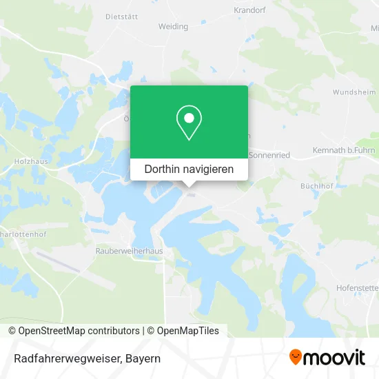 Radfahrerwegweiser Karte