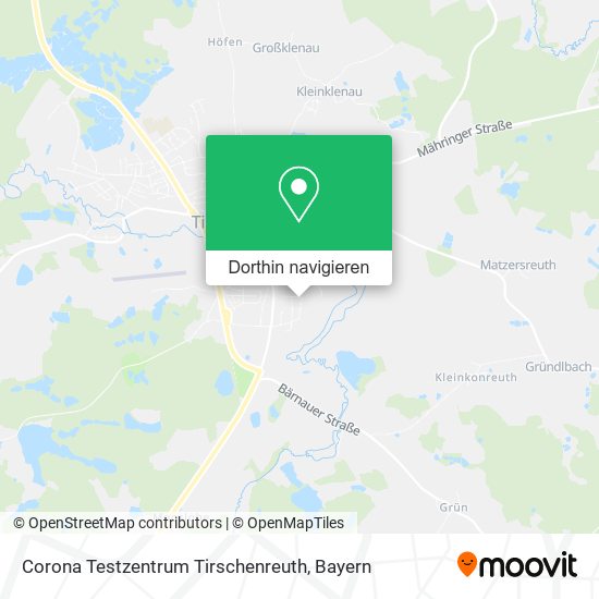 Corona Testzentrum Tirschenreuth Karte