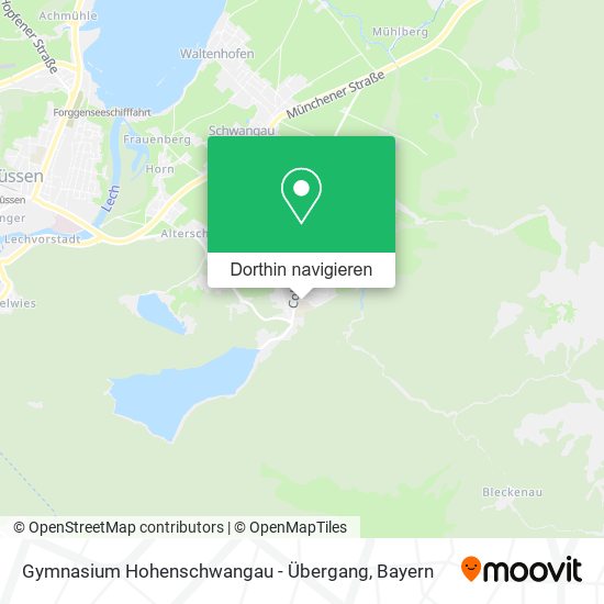 Gymnasium Hohenschwangau - Übergang Karte