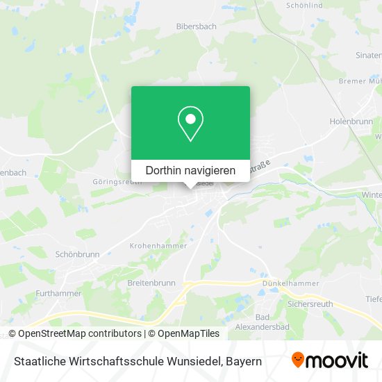 Staatliche Wirtschaftsschule Wunsiedel Karte