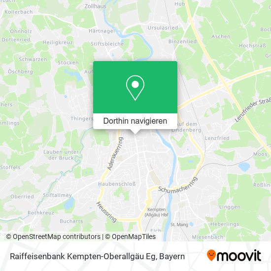 Raiffeisenbank Kempten-Oberallgäu Eg Karte