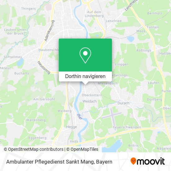 Ambulanter Pflegedienst Sankt Mang Karte