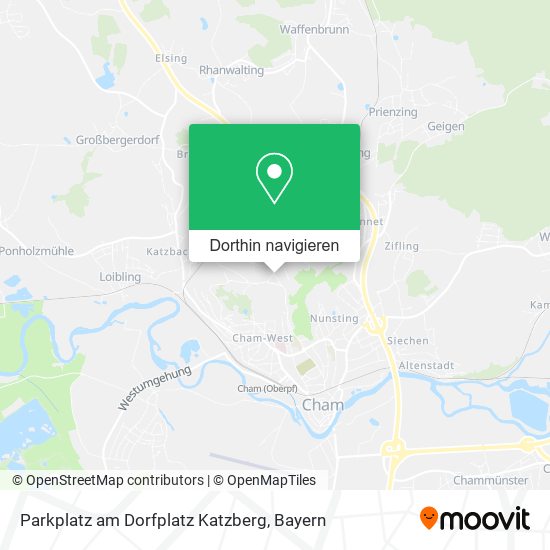 Parkplatz am Dorfplatz Katzberg Karte