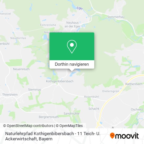 Naturlehrpfad Kothigenbibersbach - 11 Teich- U. Ackerwirtschaft Karte