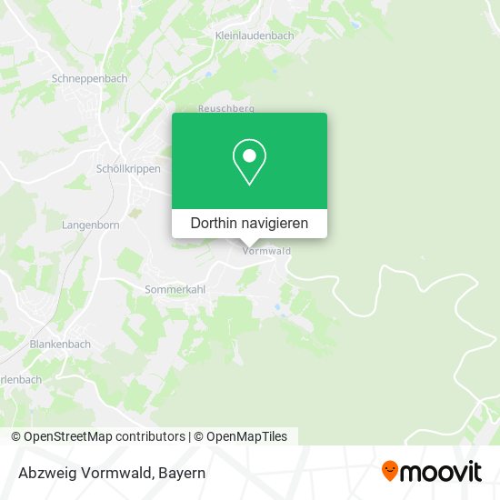 Abzweig Vormwald Karte