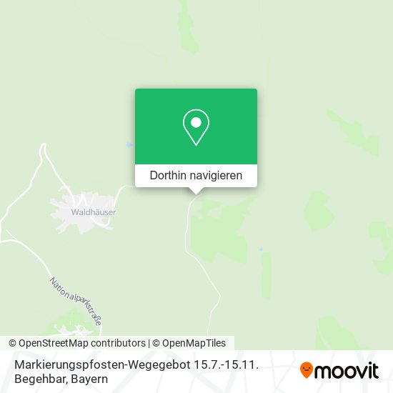 Markierungspfosten-Wegegebot 15.7.-15.11. Begehbar Karte