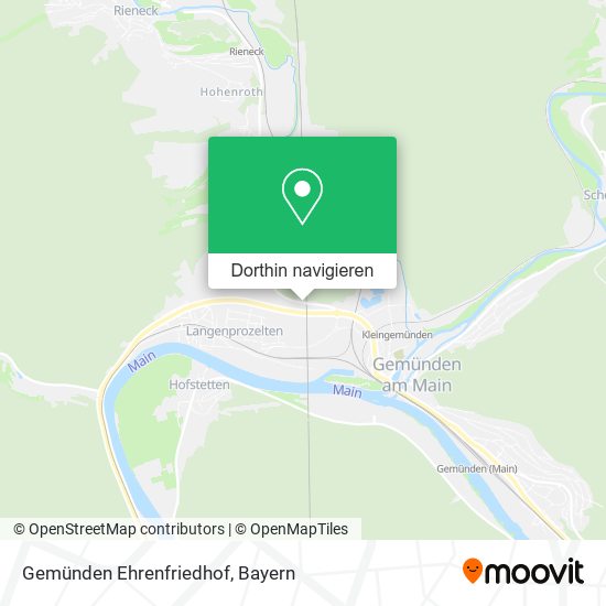 Gemünden Ehrenfriedhof Karte