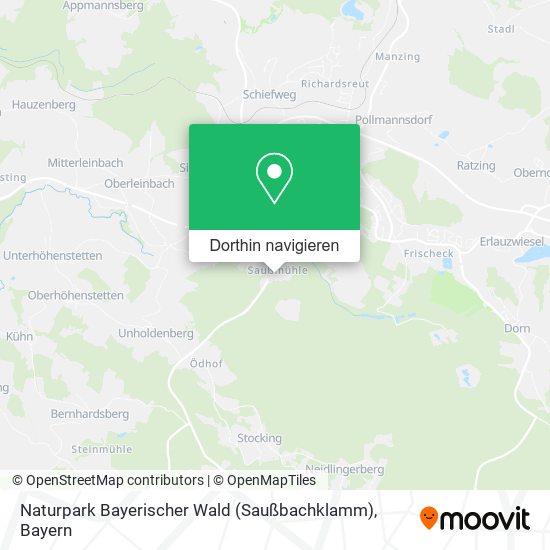 Naturpark Bayerischer Wald (Saußbachklamm) Karte