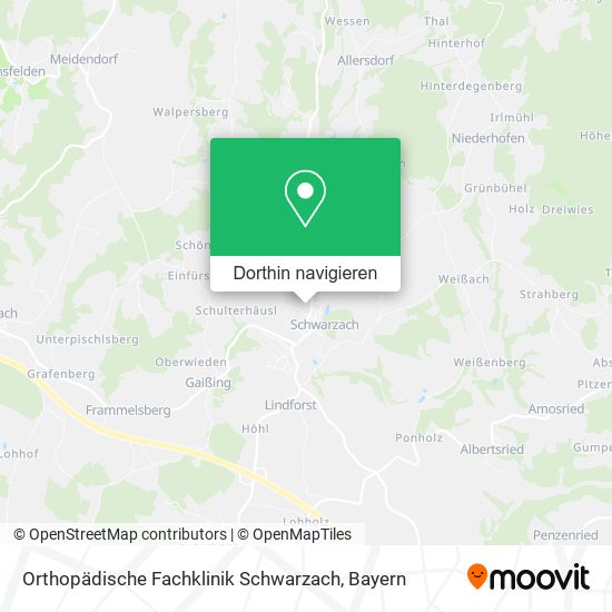 Orthopädische Fachklinik Schwarzach Karte