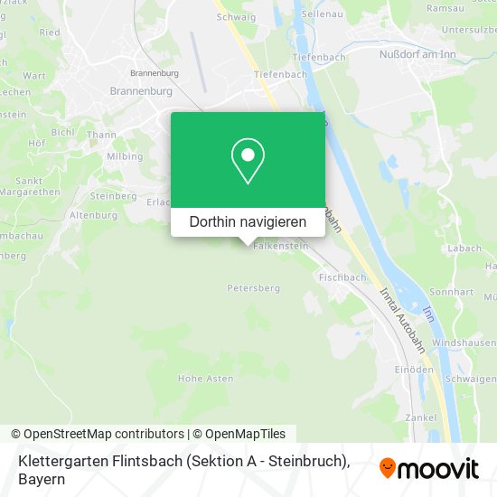 Klettergarten Flintsbach (Sektion A - Steinbruch) Karte