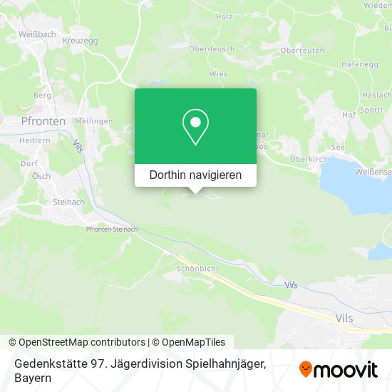 Gedenkstätte 97. Jägerdivision Spielhahnjäger Karte