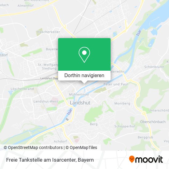 Freie Tankstelle am Isarcenter Karte