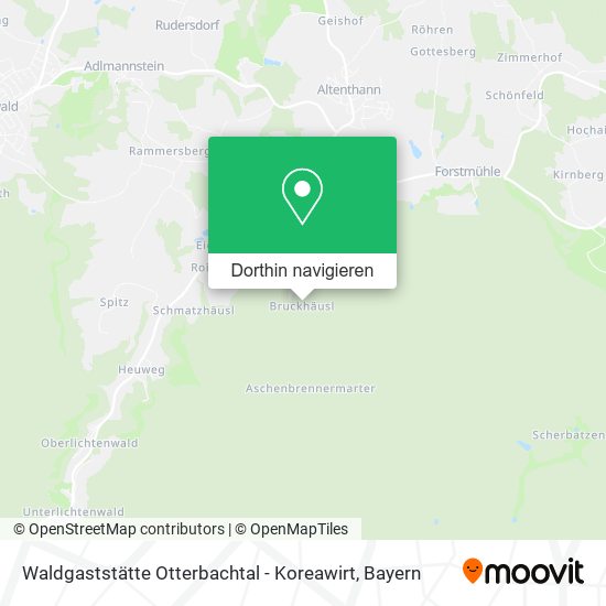 Waldgaststätte Otterbachtal - Koreawirt Karte