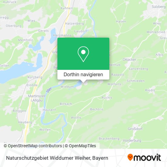Naturschutzgebiet Widdumer Weiher Karte