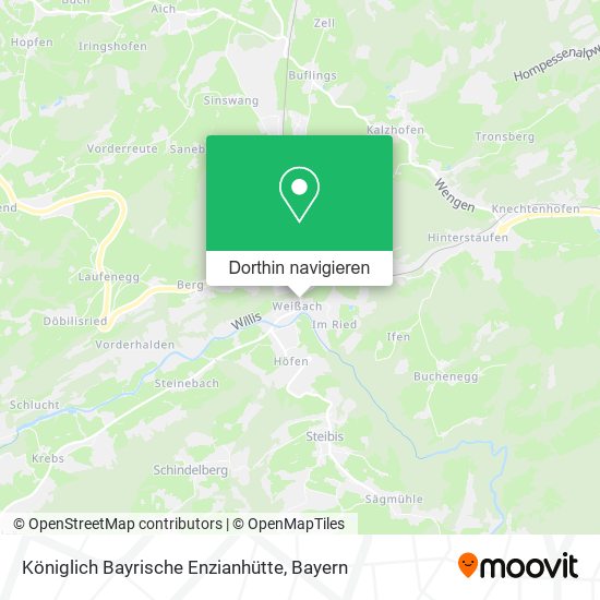 Königlich Bayrische Enzianhütte Karte