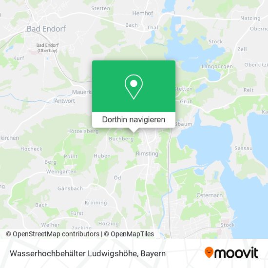Wasserhochbehälter Ludwigshöhe Karte