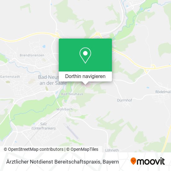 Ärztlicher Notdienst Bereitschaftspraxis Karte