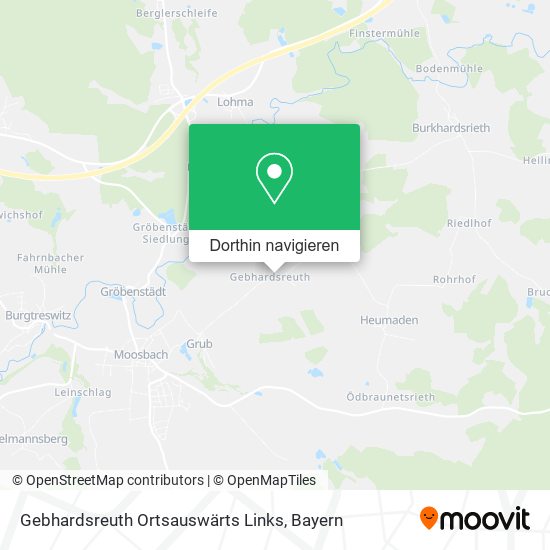 Gebhardsreuth Ortsauswärts Links Karte