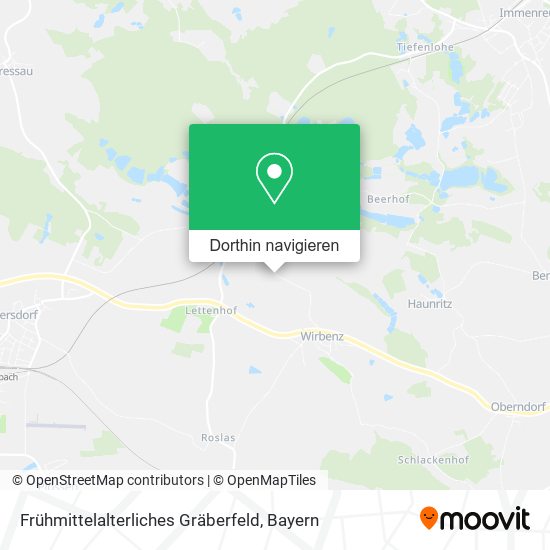 Frühmittelalterliches Gräberfeld Karte