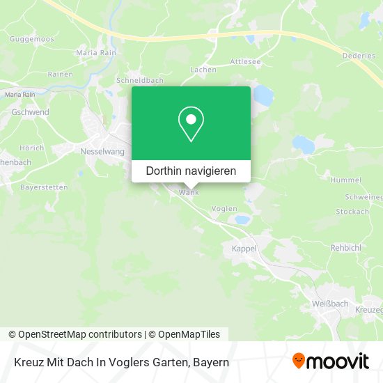 Kreuz Mit Dach In Voglers Garten Karte