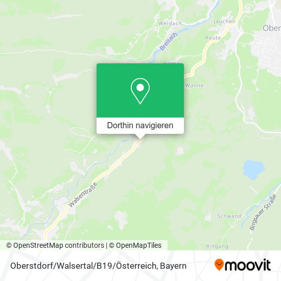 Oberstdorf / Walsertal / B19 / Österreich Karte